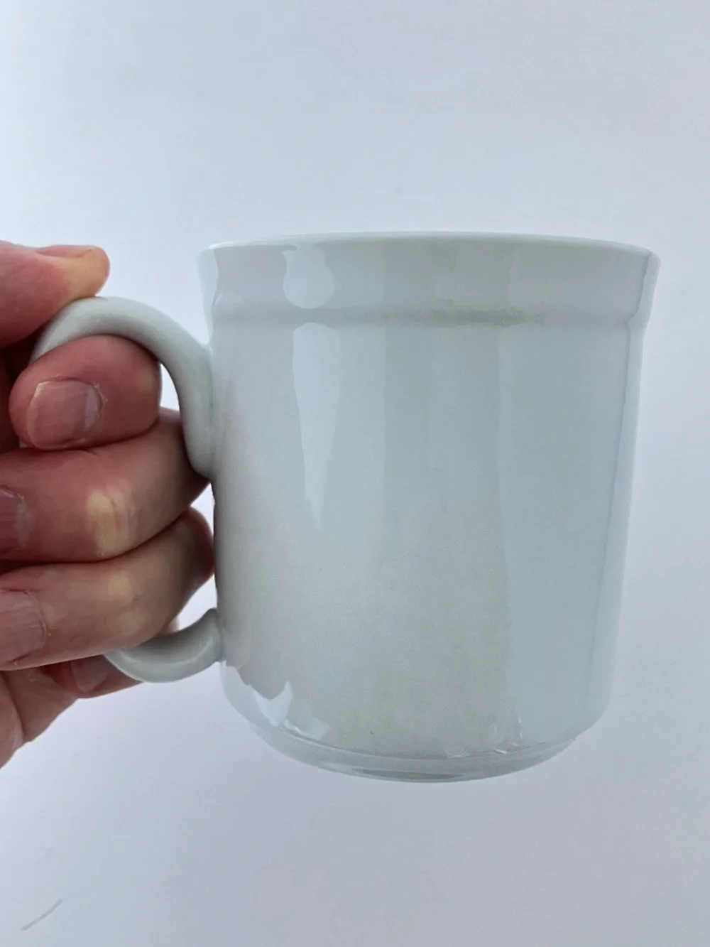 William Sonoma Pantry Essentials White Coffee, Tea Mugs Cups 3.75” H
